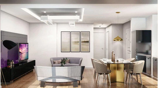 Апартаменты в жилом комплексе с бассейном и видом на залив Золотой Рог, Стамбул, Турция