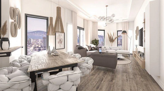 Современная комфортабельная резиденция с двумя бассейнами и детским садом, Стамбул, Турция