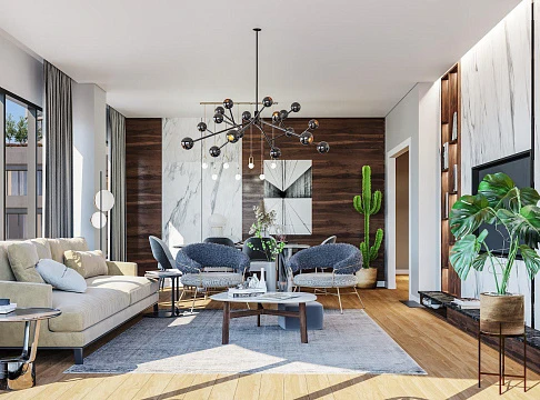 Новые апартаменты в резиденции с бассейном и конференц-залом рядом с автомагистралью и Стамбульским международным финансовым центром, Стамбул