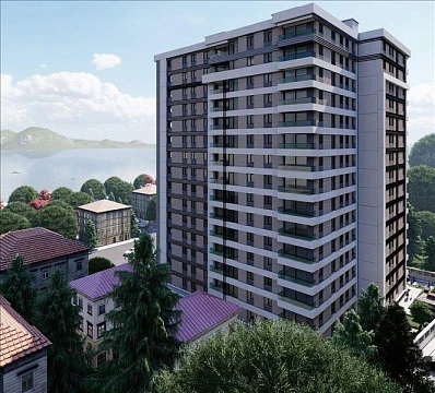 Резиденция с зеленой зоной рядом с побережьем, в центре Стамбула, Турция