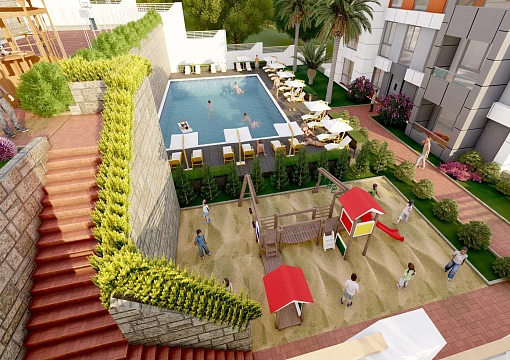 Резиденция с бассейном и теннисным кортом, Стамбул, Турция