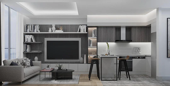 Современная резиденция с бассейнами и садами рядом со станцией метро, Стамбул, Турция