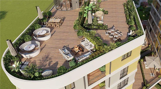 Новая резиденция с бассейном и ресторанами рядом с аэропортом, Стамбул, Турция