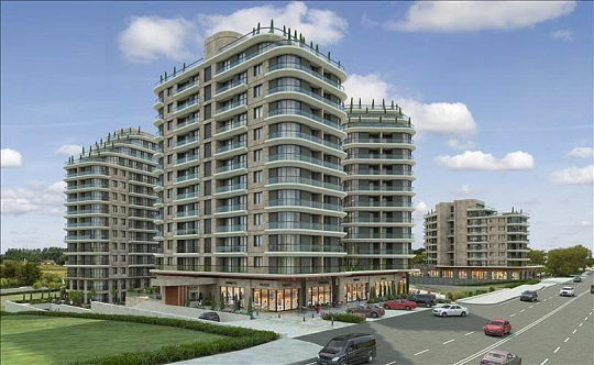 Новая резиденция с бассейном и гаражом рядом со станцией метро, Стамбул, Турция