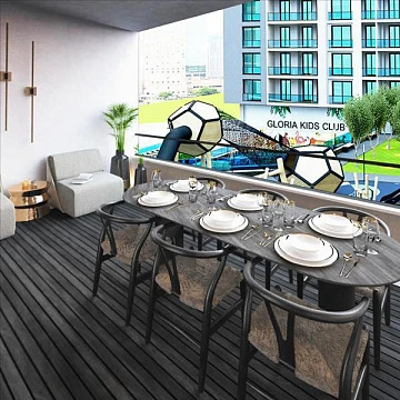 Новая резиденция с бассейном, зеленой зоной и зонами отдыха рядом с аэропортом и побережьем, Стамбул, Турция