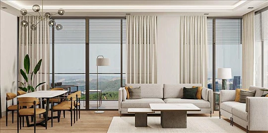 Новая резиденция с бассейном и зелеными зонами рядом с лесом, Стамбул, Турция