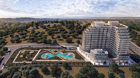 Элитный жилой комплекс с видом на море и озеро, Бююкчекмедже, Стамбул, Турция