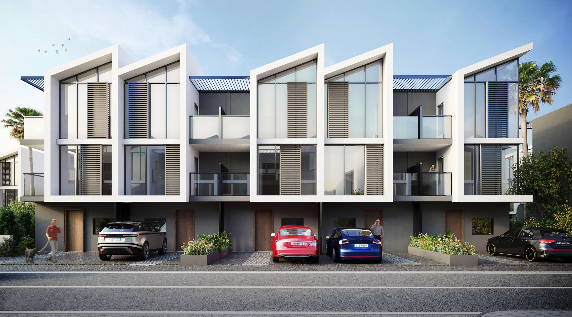 Таунхаусы с видом на сад, рядом с лесом и озером, Бахчешехир, Стамбул, Турция