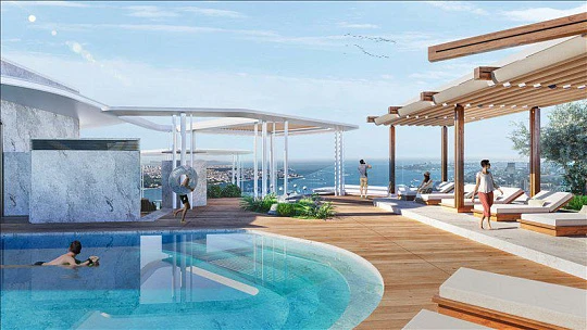 Новая комфортабельная резиденция с бассейном и спа-зоной в центре Стамбула, Турция