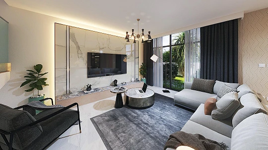 Таунхаусы с видом на сад, рядом с лесом и озером, Бахчешехир, Стамбул, Турция