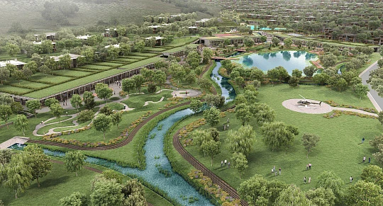 Виллы с бассейнами и спортивным клубом, с видом на лес и Черное море, Рива, Бейкоз, Стамбул, Турция