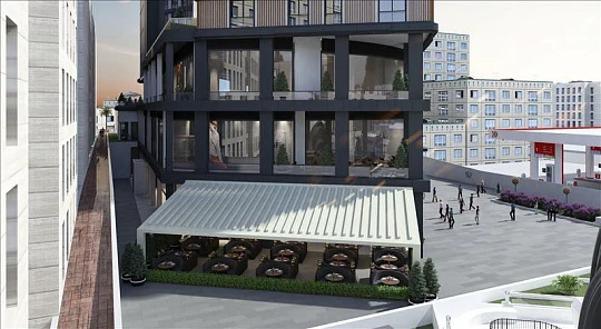 Охраняемая резиденция с бассейном и тренажерным залом рядом со станцией метро, Стамбул, Турция