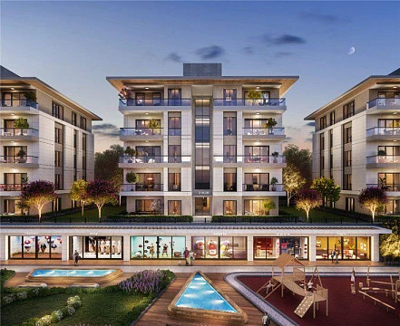 Новая резиденция с бассейнами в центре Стамбула, Турция