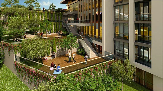 Современная резиденция с бассейном и ресторанами, Стамбул, Турция