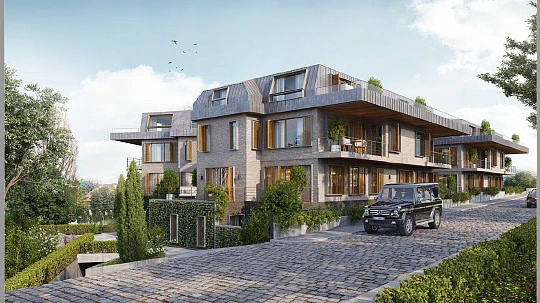 Жилой комплекс с бассейном, садом, небольшими озерами, в тихом районе, Ускюдар, Стамбул, Турция