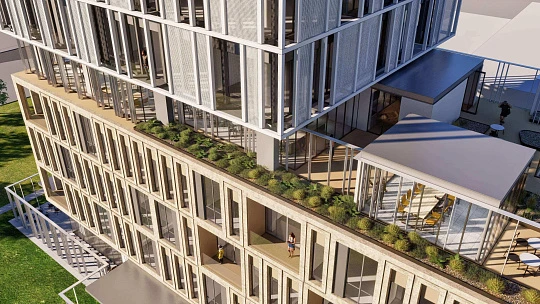 Меблированные квартиры и студии в жилом комплексе с местами для работы и отдыха, Кягытхане, Стамбул, Турция