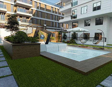 Новая охраняемая резиденция с садом и живописными видами, Стамбул, Турция