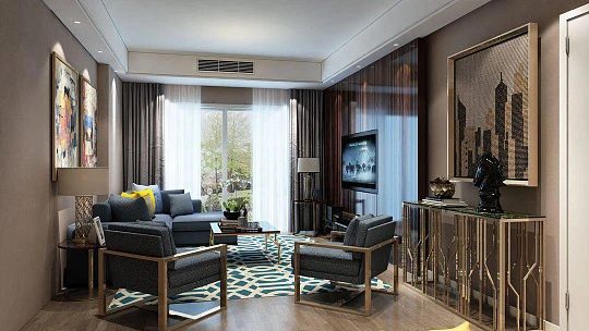 Новая резиденция Yeni Eyüp Evleri с бассейнами и зелеными зонами в историческом районе, Стамбул, Турция