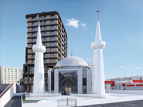 Охраняемая резиденция с бассейном и тренажерным залом рядом со станцией метро, Стамбул, Турция