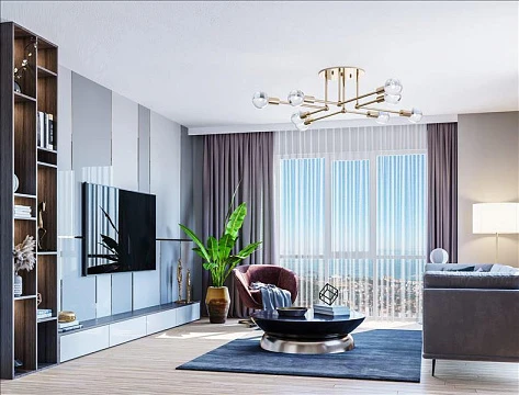 Резиденция с бассейном, рестораном и зонами отдыха рядом с автомагистралями и морем, Стамбул, Турция