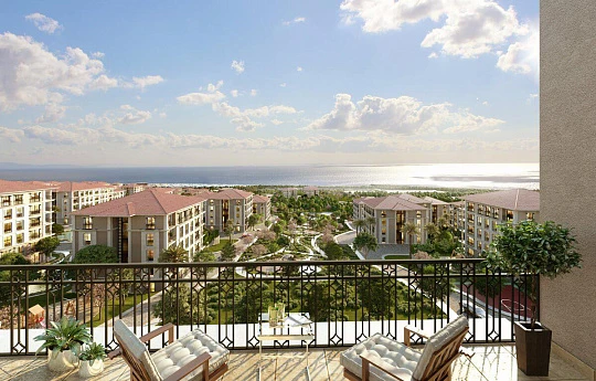 Современные апартаменты с видом на море, в резиденции с бассейном и конным клубом, Стамбул, Турция