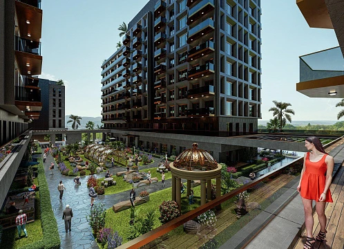 Резиденция с бассейном, садом и фитнес-центром, Стамбул, Турция