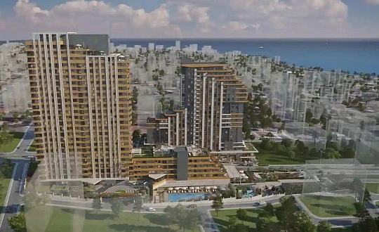 Новая резиденция с бассейнами и панорамными видами рядом с побережьем, Стамбул, Турция