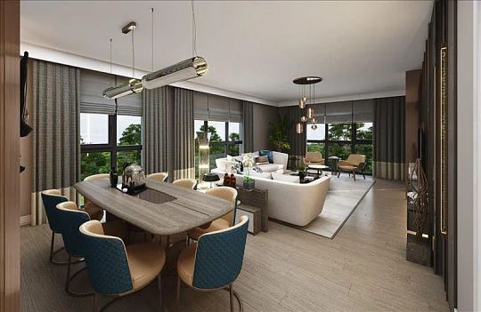 Новая резиденция с бассейнами и садами рядом с автомагистралью и станцией метро, Стамбул, Турция