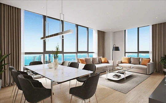 Высотная резиденция с бассейном и рабочими зонами в центре Стамбула, Турция