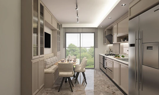 Современные апартаменты в резиденции с бассейном и тренажерным залом, Стамбул, Турция