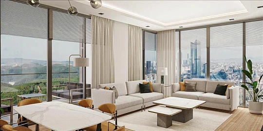 Новая резиденция с бассейном и зелеными зонами рядом с лесом, Стамбул, Турция