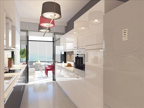 Новая резиденция с большой зеленой зоной рядом со станцией метро, Стамбул, Турция