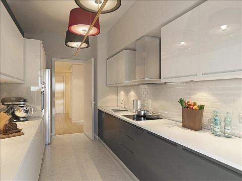 Новая резиденция с большой зеленой зоной рядом со станцией метро, Стамбул, Турция