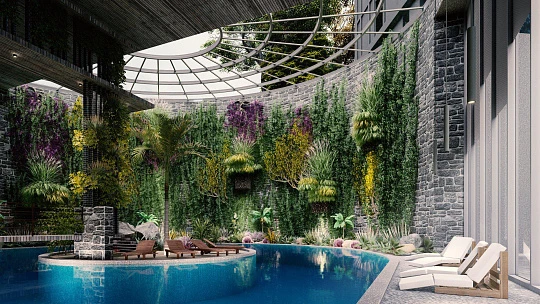 Апартаменты с просторными балконами и террасами, с видом на море, город, парк и лес, Стамбул, Турция