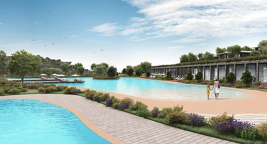 Виллы с бассейнами и спортивным клубом, с видом на лес и Черное море, Рива, Бейкоз, Стамбул, Турция