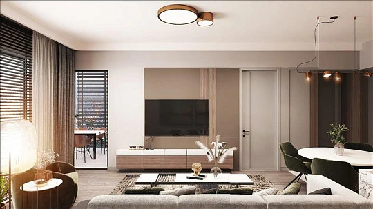 Новая резиденция с бассейном и зеленой зоной в спокойном зеленом районе, Стамбул, Турция