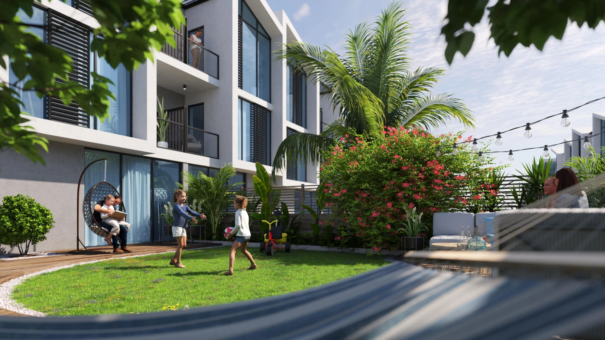 Таунхаусы с видом на сад, рядом с лесом и озером, Бахчешехир, Стамбул, Турция